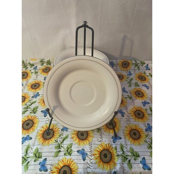 Set of 10 Lennox Chinastone "For the Grey Patterns" Tea Saucer - Picture 1 of 6